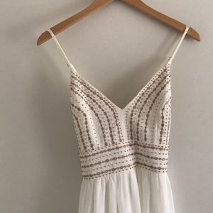 Beautiful white beaded Lulu’s maxi dress!